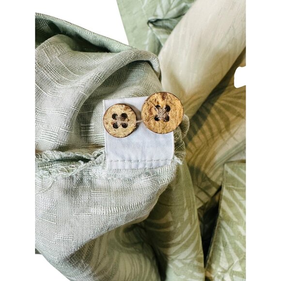 Tommy Bahama Mens XL 100% Silk Green Palm Print Short Sleeve Button-Up Shirt - Picture 10 of 11